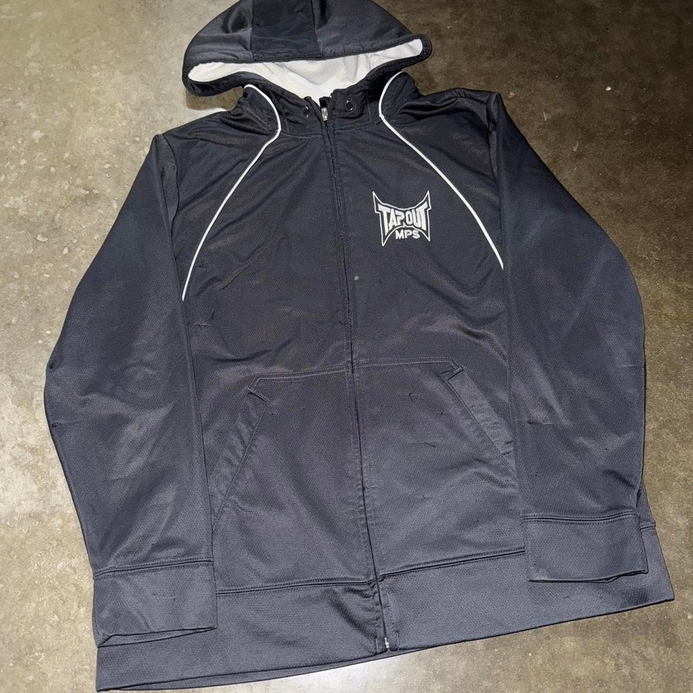 Vintage Y2K Tapout MPS Tracksuit Reflective Line Zip-up Jacket Sz Large